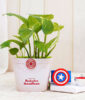 Captain America Kids Rakhi with Money Plant
