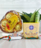 Krishna Rakhi with Snake Plant and Chocolates